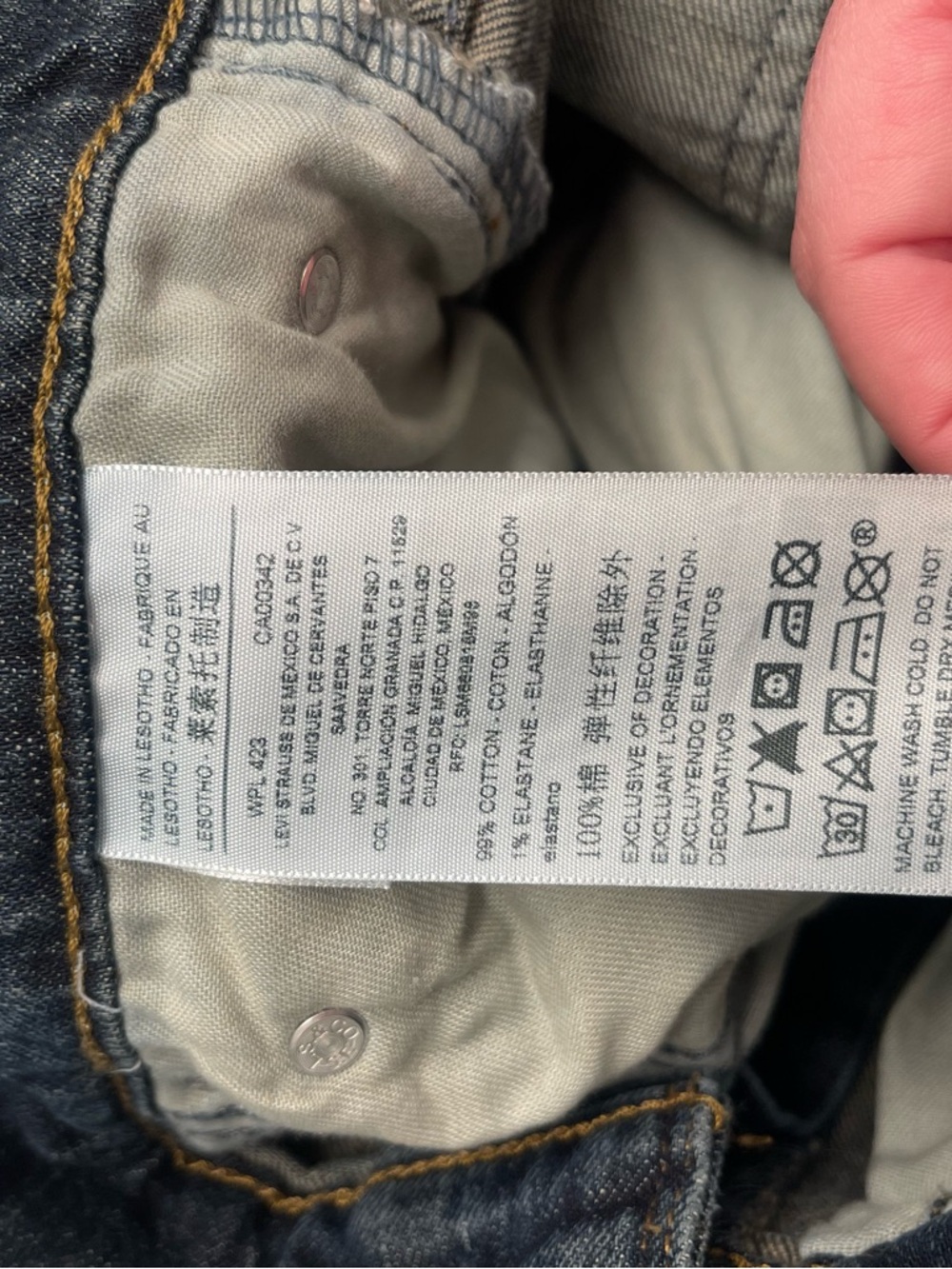 Signature by Levi Strauss Men's Dark Blue Bootcut Jeans - Picture 5 of 5